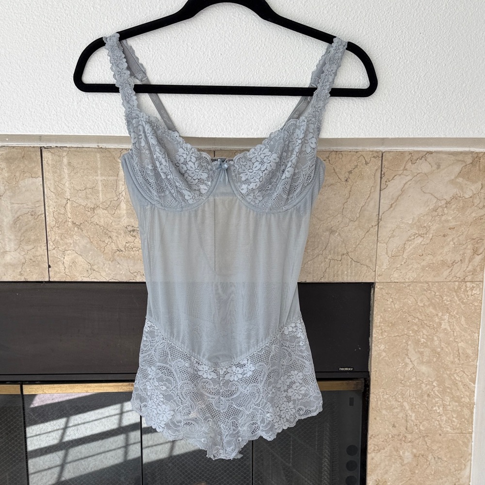 Victoria's Secret Lace Chemise in Light Blue